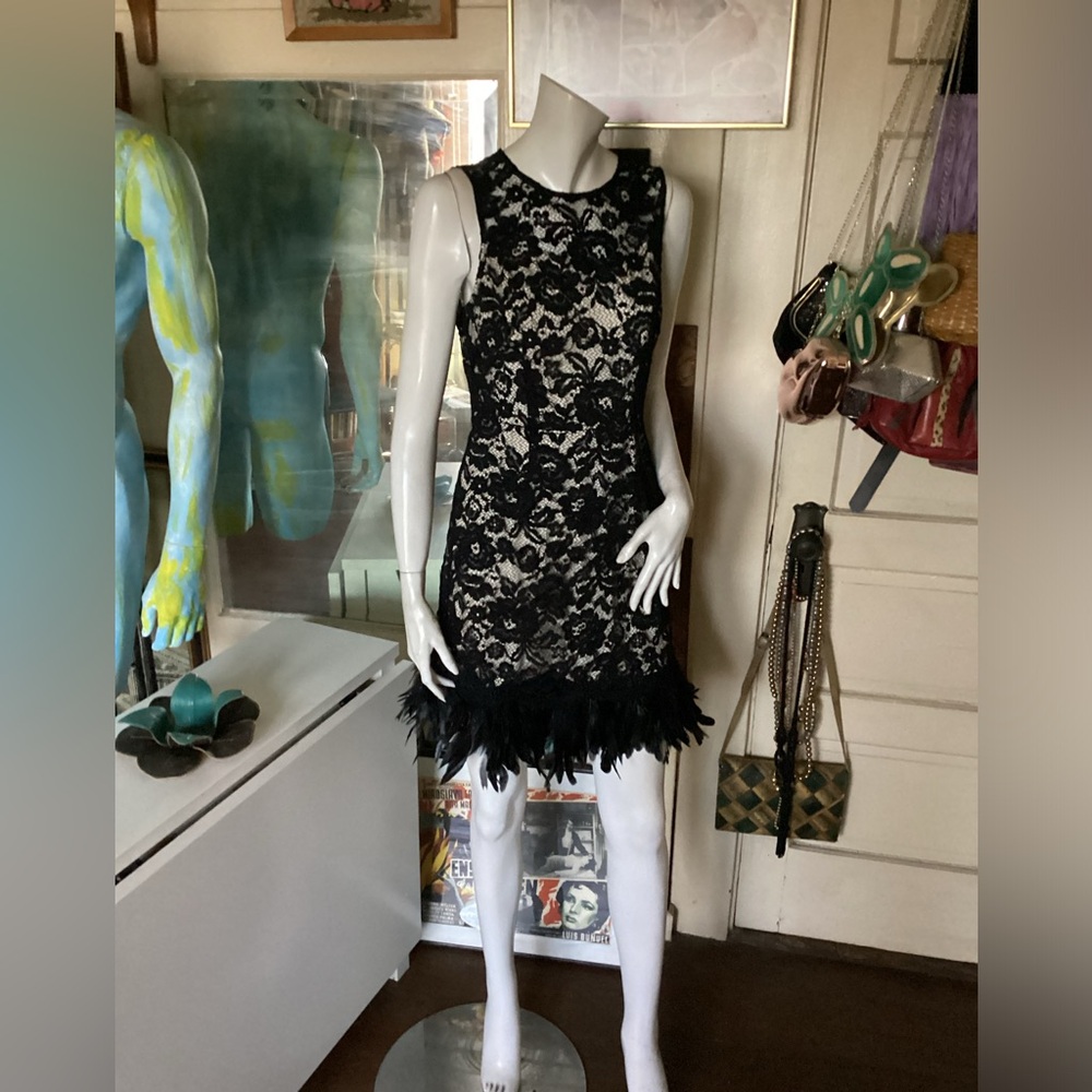 NWT Soloiste lace and feather